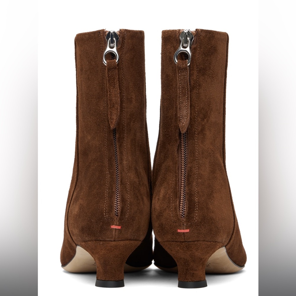Aeyde Zoe Kitten Heel Boots, 38, Brown - Picture 11 of 16